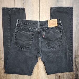 Levi's 505 straight leg jeans black size 32w36l
